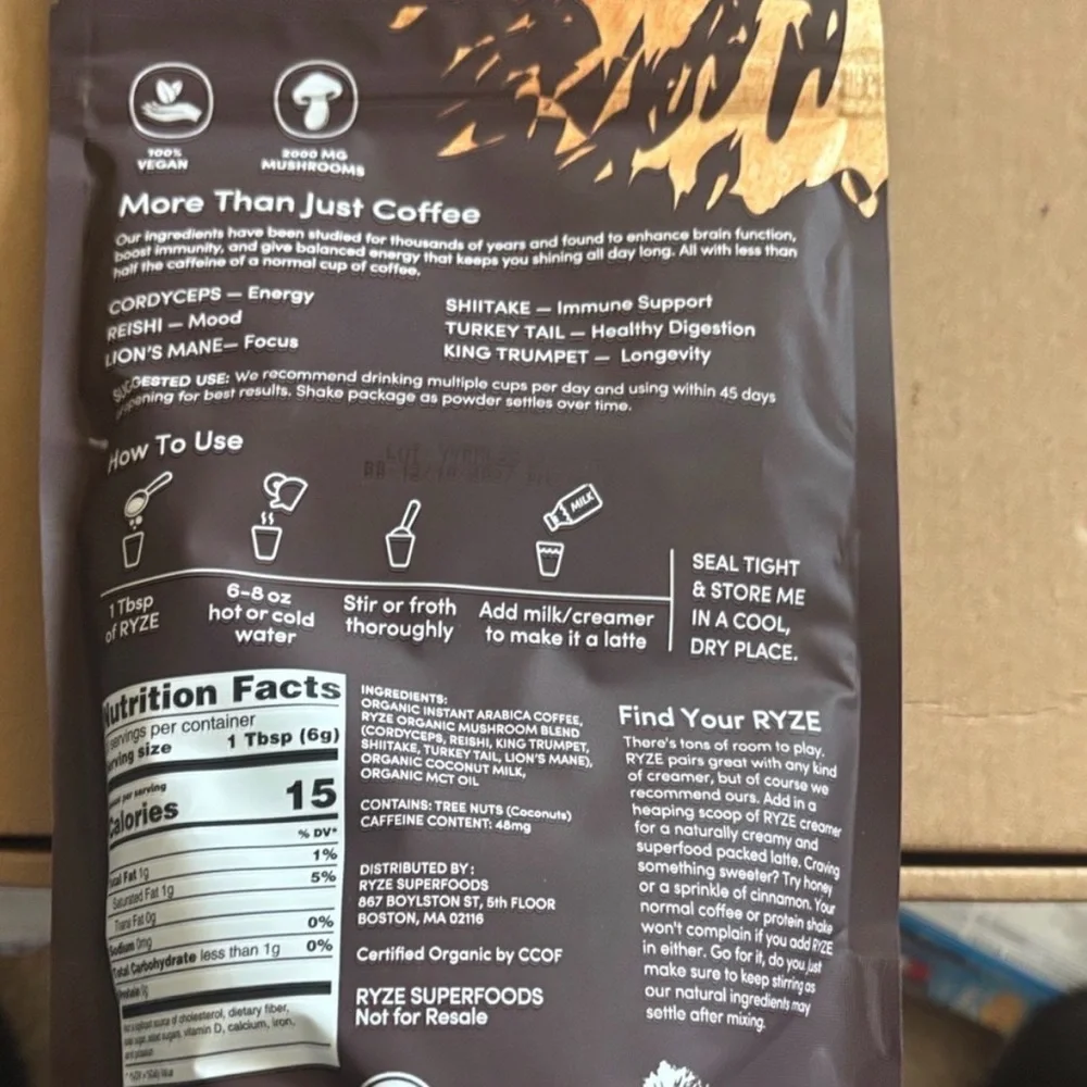 2X Ryze Mushroom Coffee - Picture 2 of 3